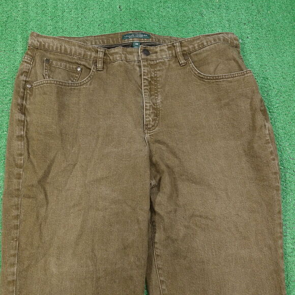 LAUREN RALPH LAUREN JEANS CO CLASSIC STRAIGHT GREEN DENIM JEANS WOMENS 18W 18 - Picture 2 of 8